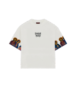 T-Shirt Sangue Nero Sacred Sleeves White