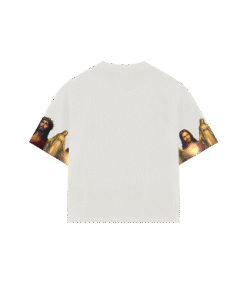 Alternative view of T-shirt Bianca Sangue Nero – Madonna & Gesù Sleeves