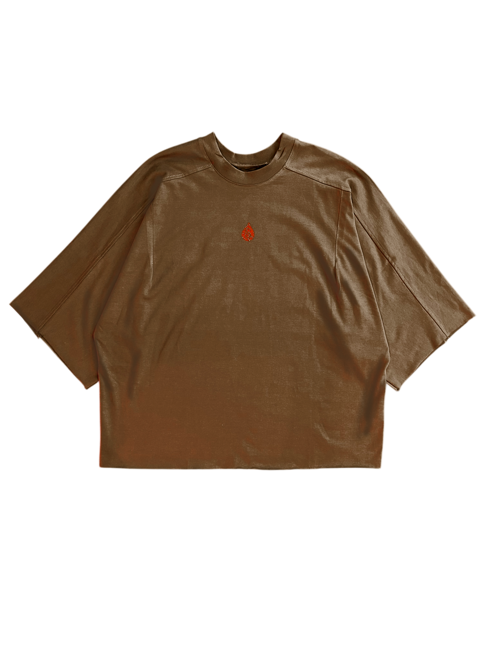 T-Shirt SANGUE NERO Taglio Vivo Marrone