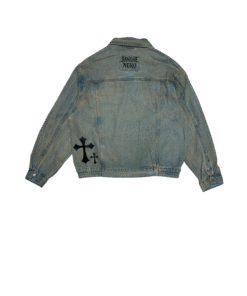 Alternative view of Giacca Denim Custom SANGUE NERO