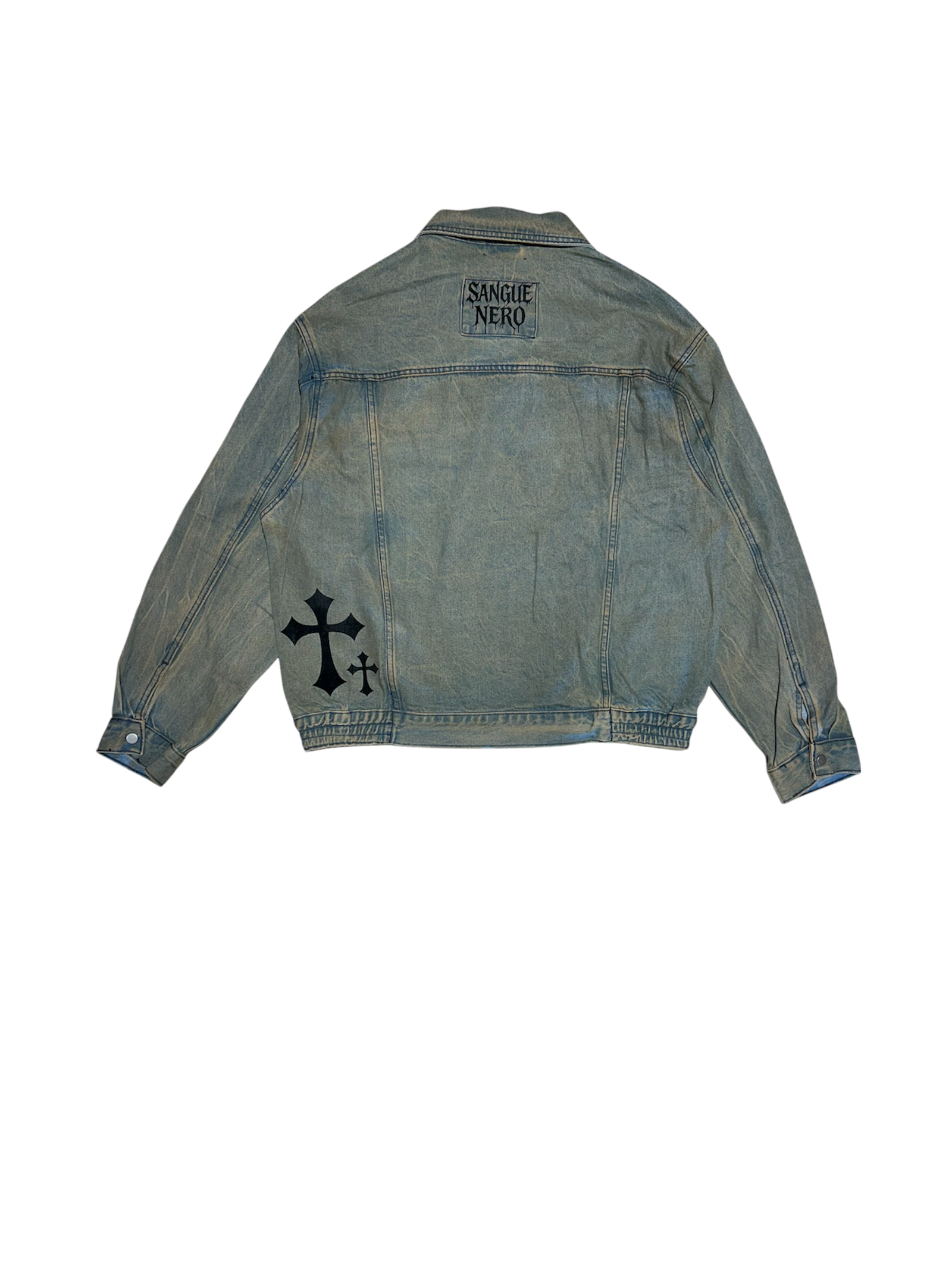 Giacca Denim Custom SANGUE NERO - immagine 2