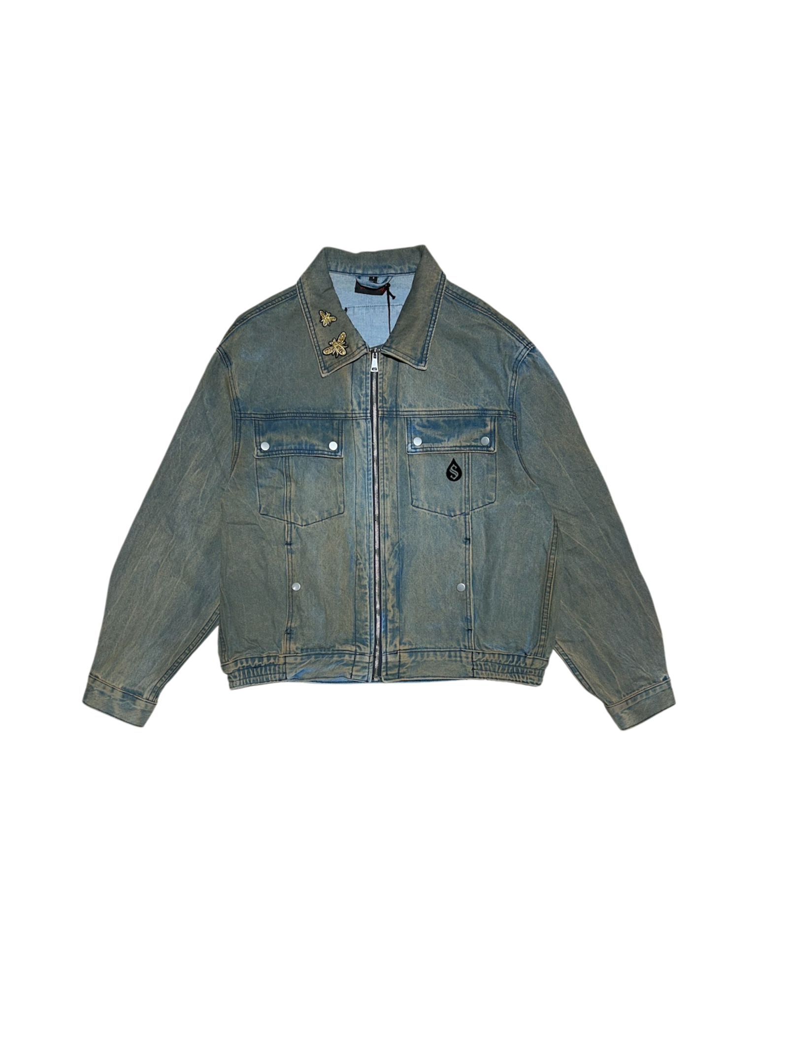 Giacca Denim Custom SANGUE NERO