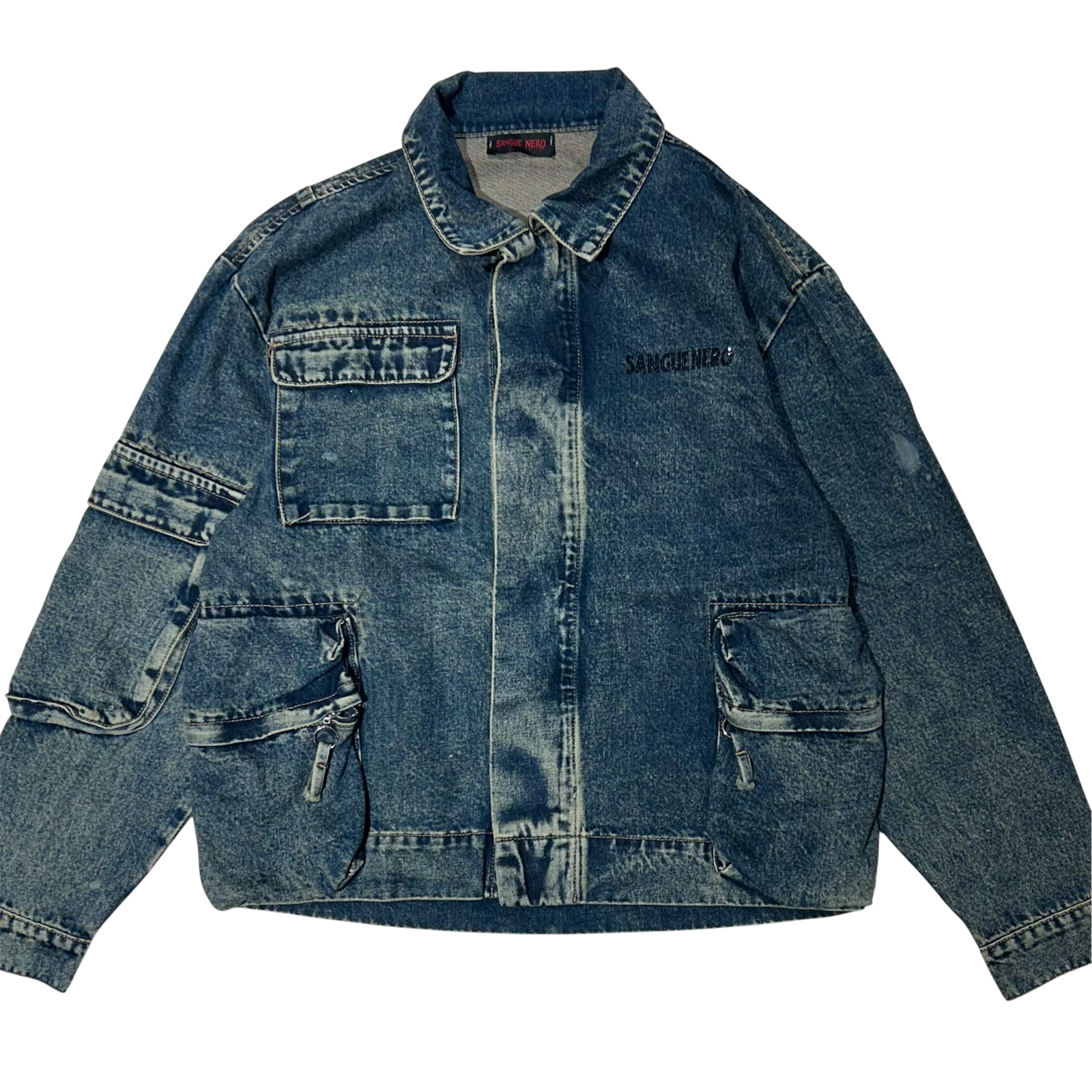 Giacca Denim SANGUE NERO Utility Blu