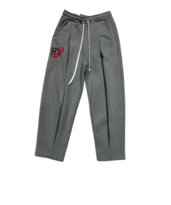 Pantalone Tuta Sangue Nero Grigio Ricamo Labbra