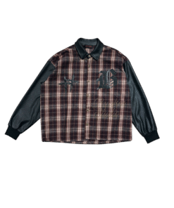 Camicia SANGUE NERO Rossa a Quadri con Strass