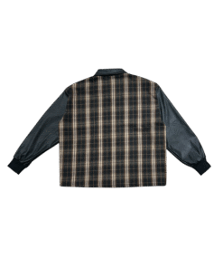 Alternative view of Camicia SANGUE NERO Marrone a Quadri con Strass