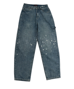 Jeans SANGUE NERO Blue con Strass