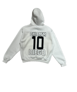 Alternative view of Hoodie Baggy “CHIAM’M 10 DIEGO” Bianco