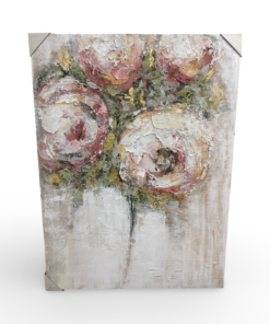 DIPINTO A MANO FIORI ASTRATTO ARTE MURALE