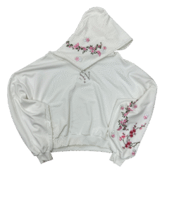 Cherry Blossom white boxy Hoodie